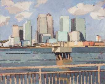 Canary-Wharf-with-railings-(Delta-Wharf-Greenwich).-2009-2014